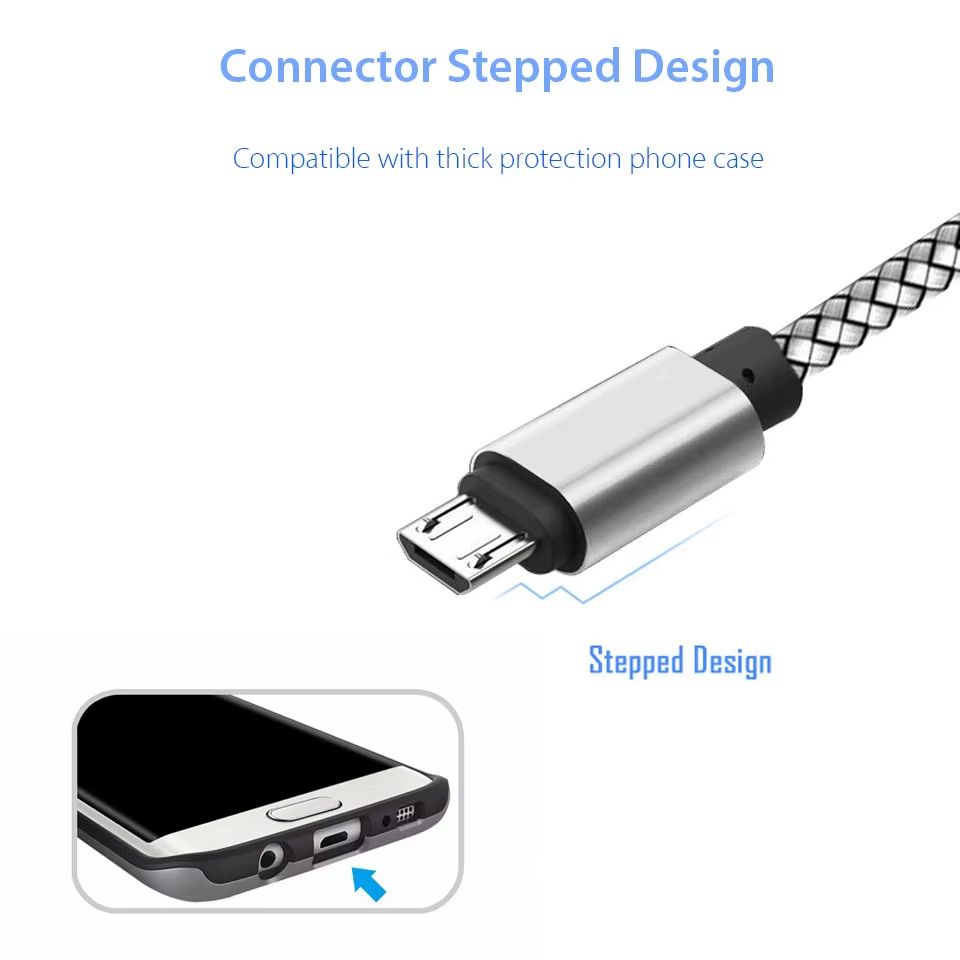 Micro USB Charging Cable For Samsung Galaxy A3/A5/A7 J3 2016 J4 J6 A6 Plus J7 J8 A2 Pro 2018 S6 S7 Edge Note 5 J5 Charger Cord