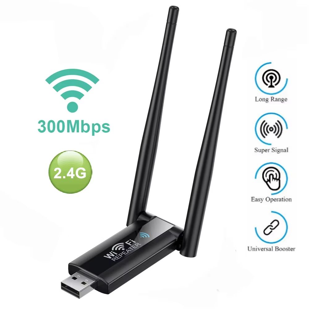 USB WiFi Repeater Wireless Extender Router WiFi Signal Amplifier Booster Long Range Wi-Fi Repeater Access Point