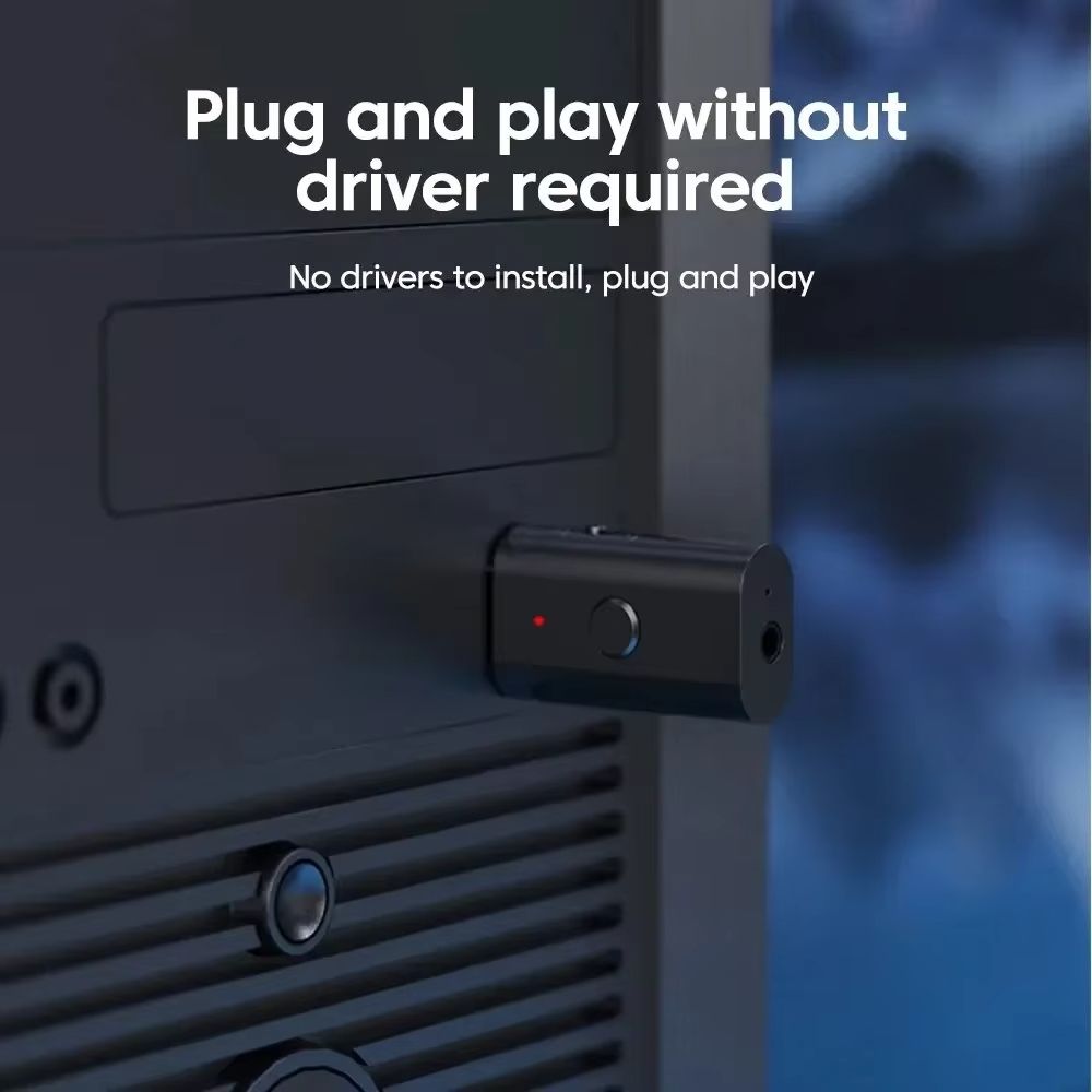 2025 Upgrade Bluetooth 5.3 Receiver Dual USB/AUX Adapter Plug And Play Car Music Bluetooth Music Transmitter for PC TV Car Home