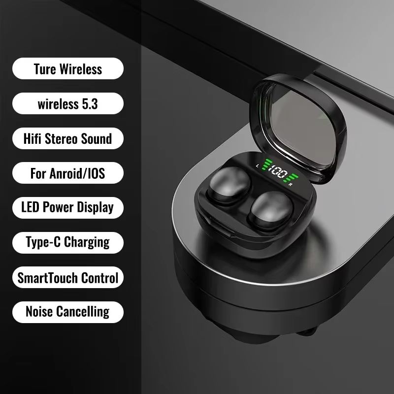 Mini 5.3 wireless bluetooth headset small earbuds sleep work sports invisible headphones HD HIFI bass sound quality earphones