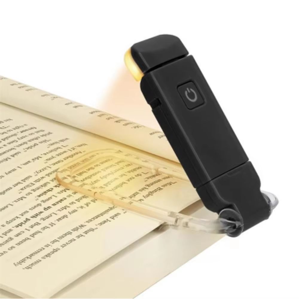 USB Rechargeable Book Light Brightness Adjustable for Eye-Protection LED Clip on Portable Bookmark Light for Reading in Bed Car