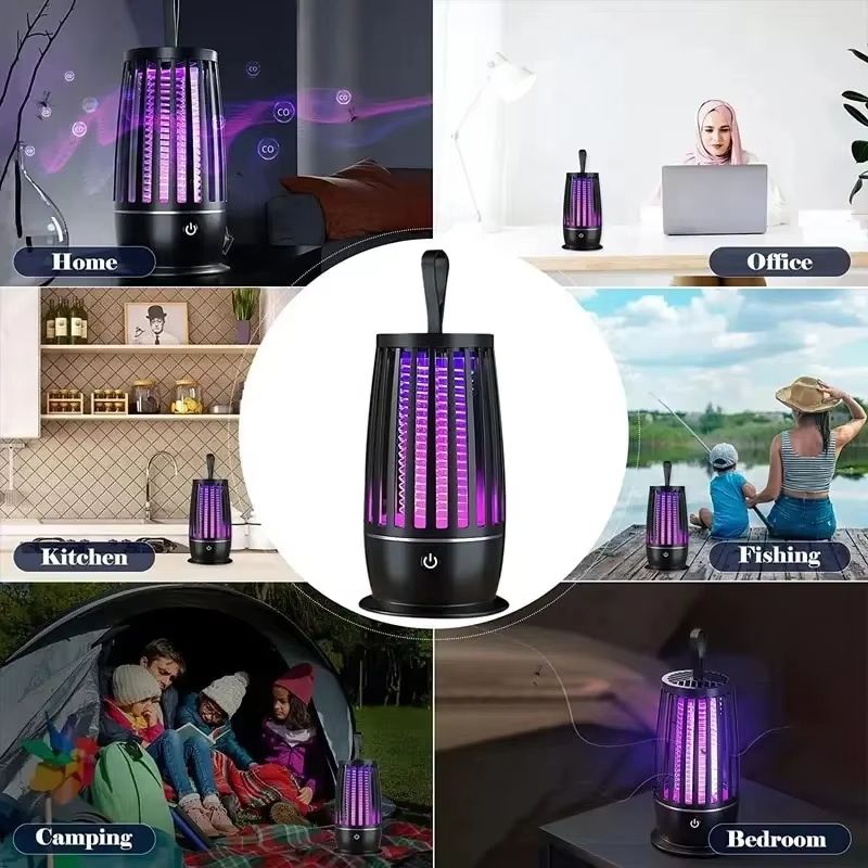 Mosquito Killer Lamp USB Rechargeable Electric Fly Trap Zapper Insect Killer Repellent Outdoor Mute Anti Mosquito Lamp