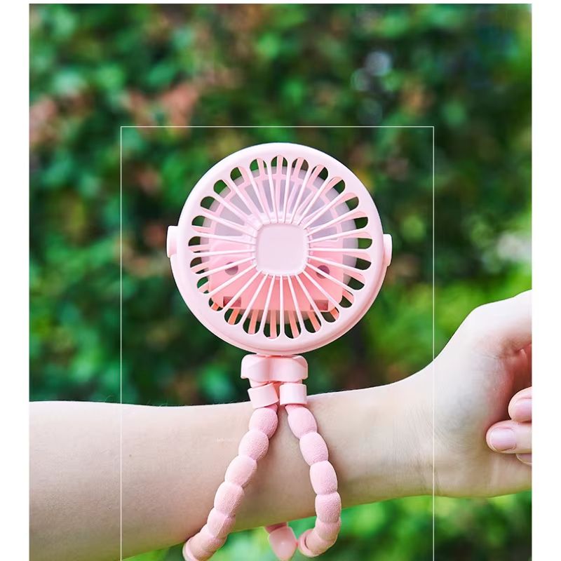Stroller Fan Clip on For Baby Flexible Tripod Rechargeable Battery Small Personal Fan Portable Fan for Travel Handheld Car Bed