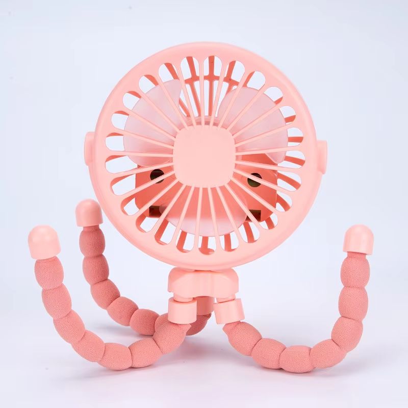 Stroller Fan Clip on For Baby Flexible Tripod Rechargeable Battery Small Personal Fan Portable Fan for Travel Handheld Car Bed