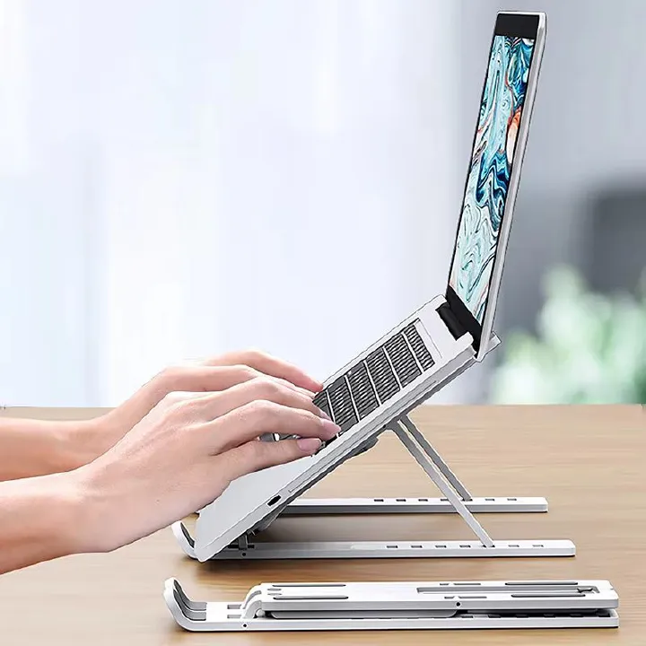 1pc Universal Laptop Stand Adjustable Notebook Holder For Non-slip Foldable Cooling Base Plastic Bracket