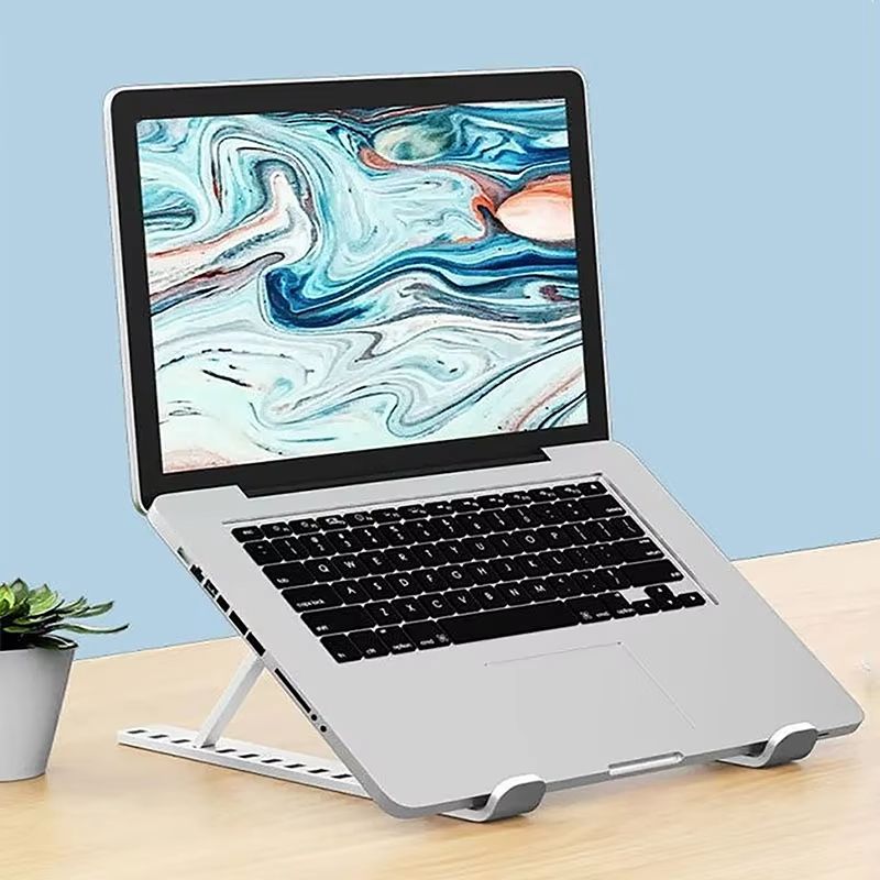 1pc Universal Laptop Stand Adjustable Notebook Holder For Non-slip Foldable Cooling Base Plastic Bracket