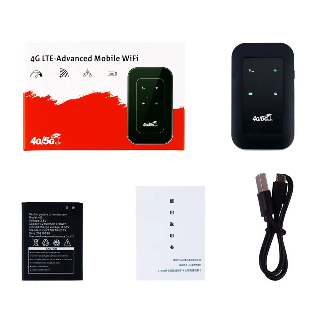 4G/5G Mobile WIFI Router 150Mbps 4G LTE Wireless Router 3100mA Portable Pocket MiFi Modem Mobile WiFi Hotspot with Sim Card Slot