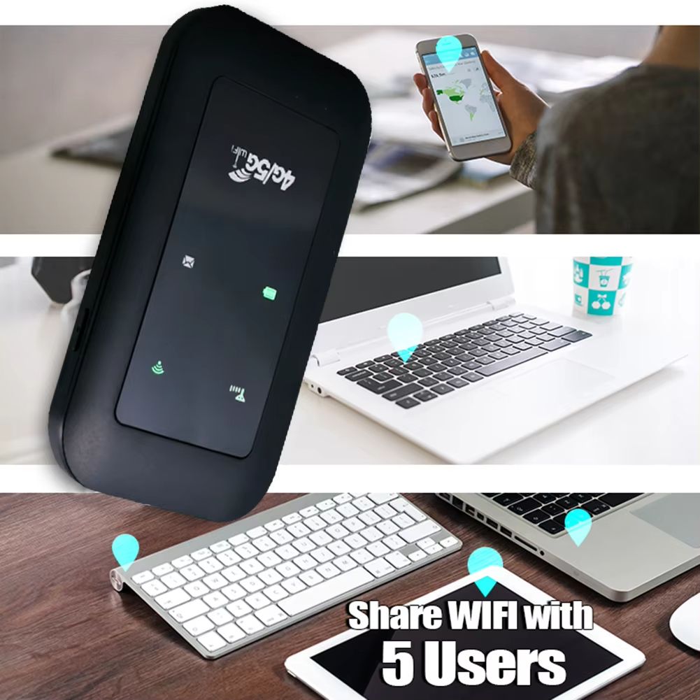 4G/5G Mobile WIFI Router 150Mbps 4G LTE Wireless Router 3100mA Portable Pocket MiFi Modem Mobile WiFi Hotspot with Sim Card Slot