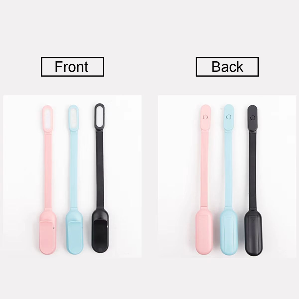 Usb Rechargeable Mini Led Book Light 360° Bending Angle 3-colors Stepless Brightness Clip-on Reading Lights Lamp Clip Night Desk