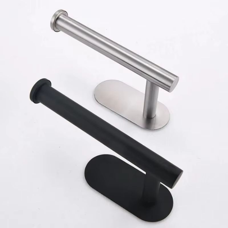 No Punching Wall Mounted Toilet Paper Holder Rustproof Anticorrosion Stainless Steel Bathroom Kitchen Roll Paper Toilet Holder