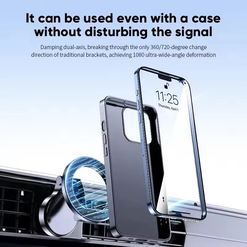Magnetic Car Phone Holder 360 Degree Rotation Foldable Phone Mount Suction Cup Car Navigation Phone Holder For iPhone Samsung