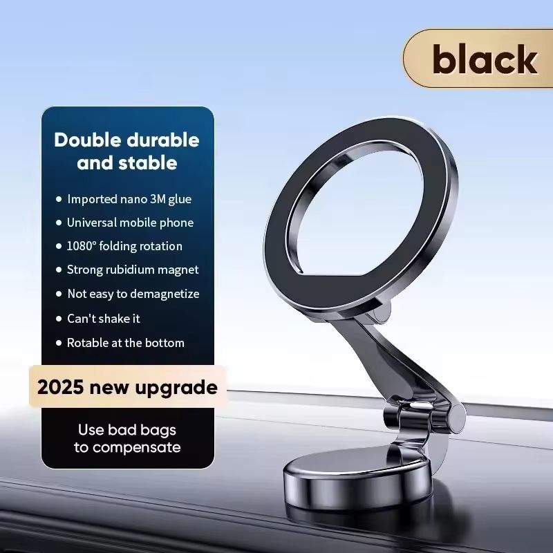 Magnetic Car Phone Holder 360 Degree Rotation Foldable Phone Mount Suction Cup Car Navigation Phone Holder For iPhone Samsung
