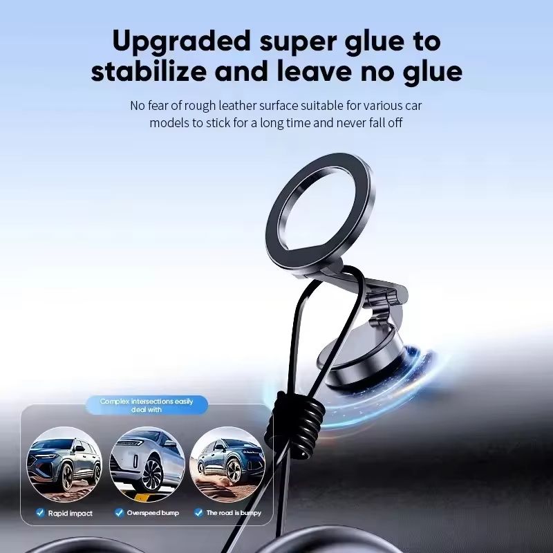 Magnetic Car Phone Holder 360 Degree Rotation Foldable Phone Mount Suction Cup Car Navigation Phone Holder For iPhone Samsung