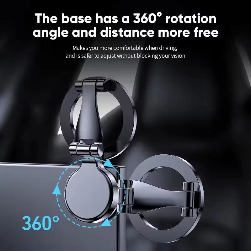 Magnetic Car Phone Holder 360 Degree Rotation Foldable Phone Mount Suction Cup Car Navigation Phone Holder For iPhone Samsung