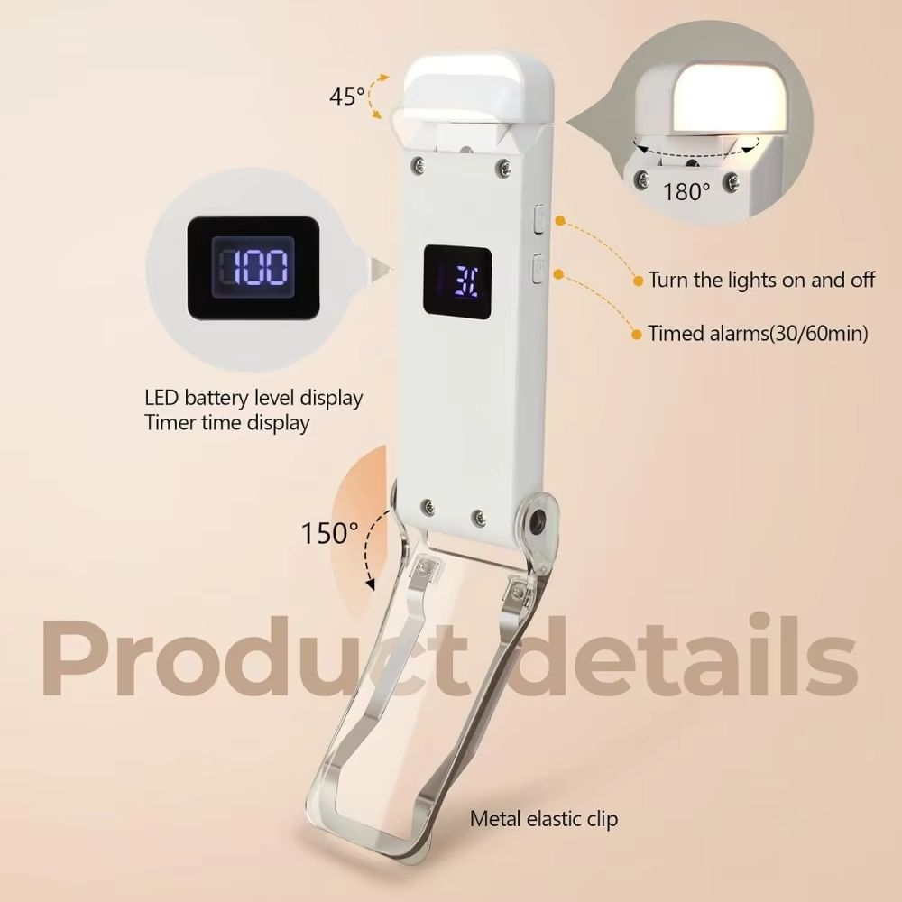 LED Reading Light Type-C Charging Book Light Rechargeable Mini Bookmark Light Kids Read Night Light Portable Reading Book Lamp
