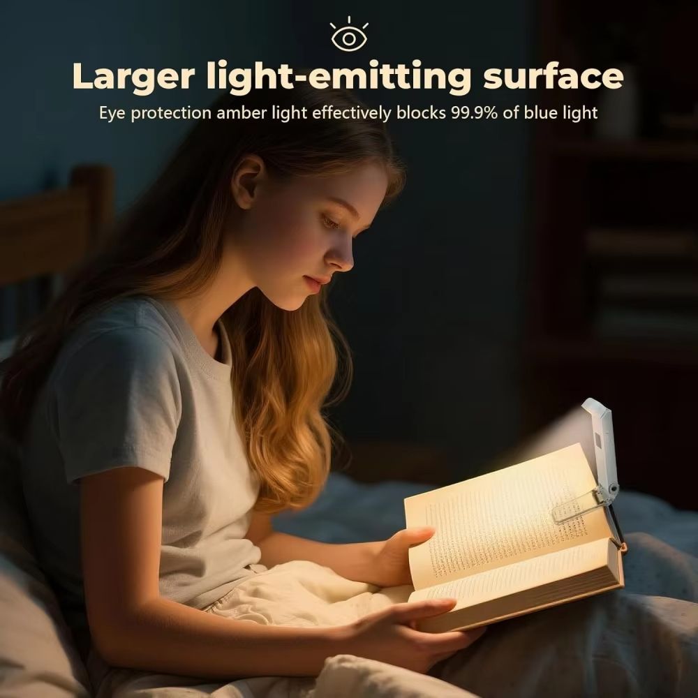 LED Reading Light Type-C Charging Book Light Rechargeable Mini Bookmark Light Kids Read Night Light Portable Reading Book Lamp