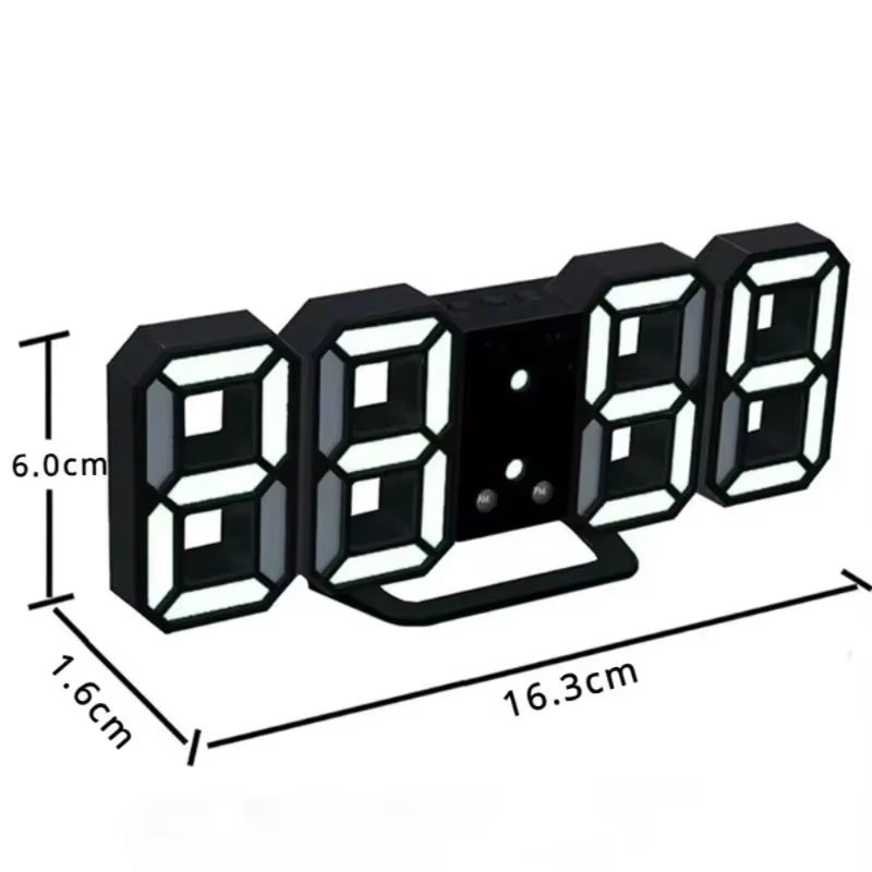 Table 3D LED Digital Alarm Clock Wall Clock Time/Date/Temperature for Home Kitchen Offices Clock Decoration Garden Clocks