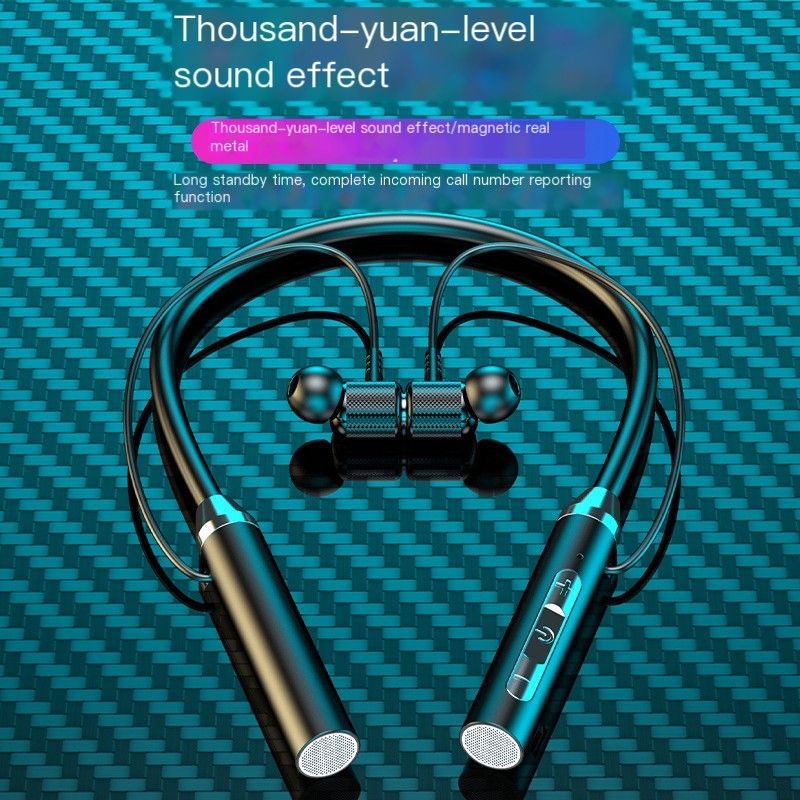 Bluetooth wireless earphones, neck-hanging sports style, dual-ear in-ear design, neck-hanging type, ultra-long standby battery life