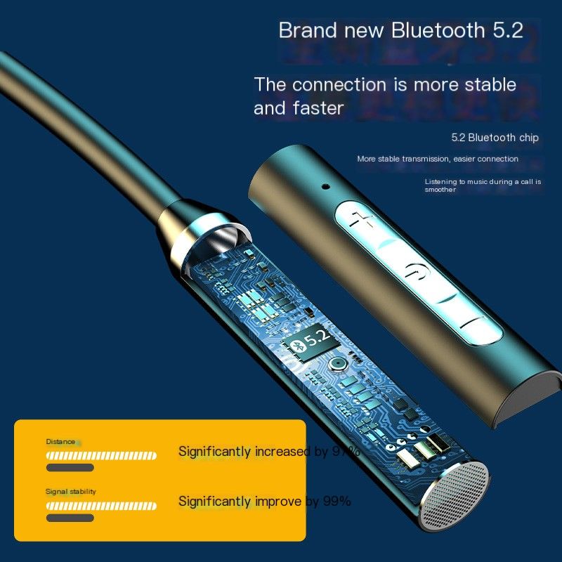Bluetooth wireless earphones, neck-hanging sports style, dual-ear in-ear design, neck-hanging type, ultra-long standby battery life