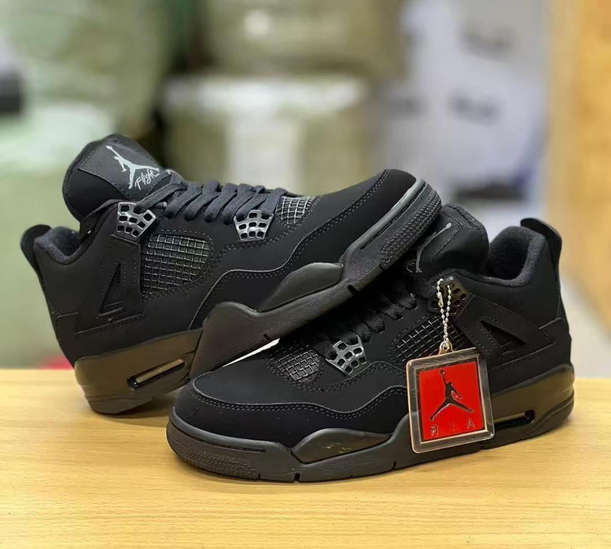 J4 black cat unisex sneakers