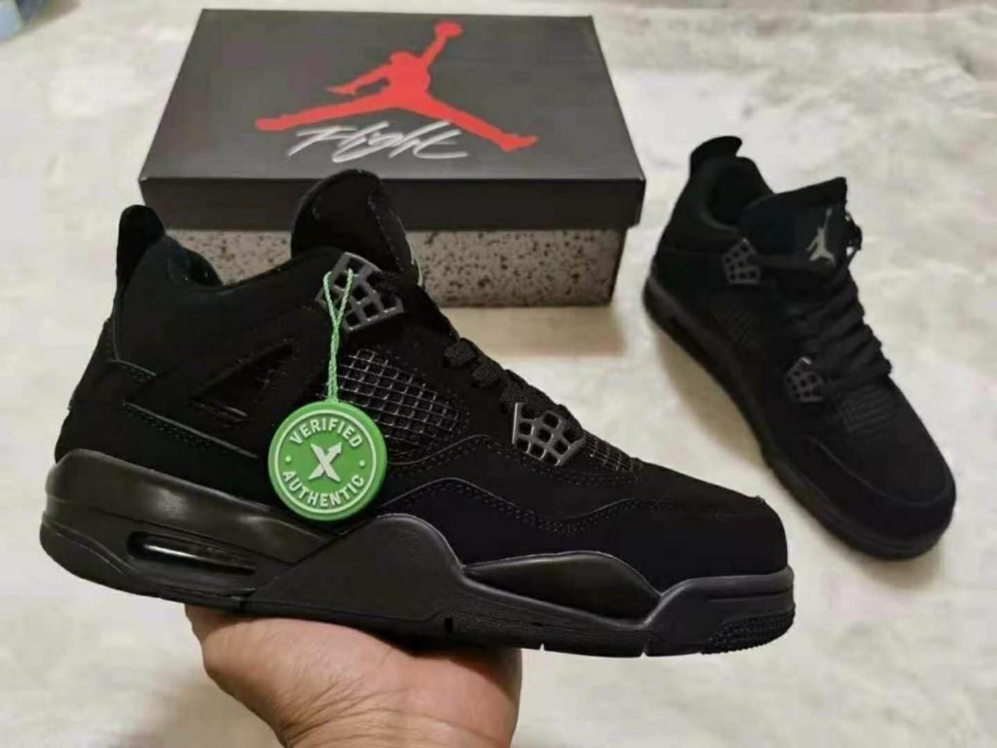 J4 black cat unisex sneakers