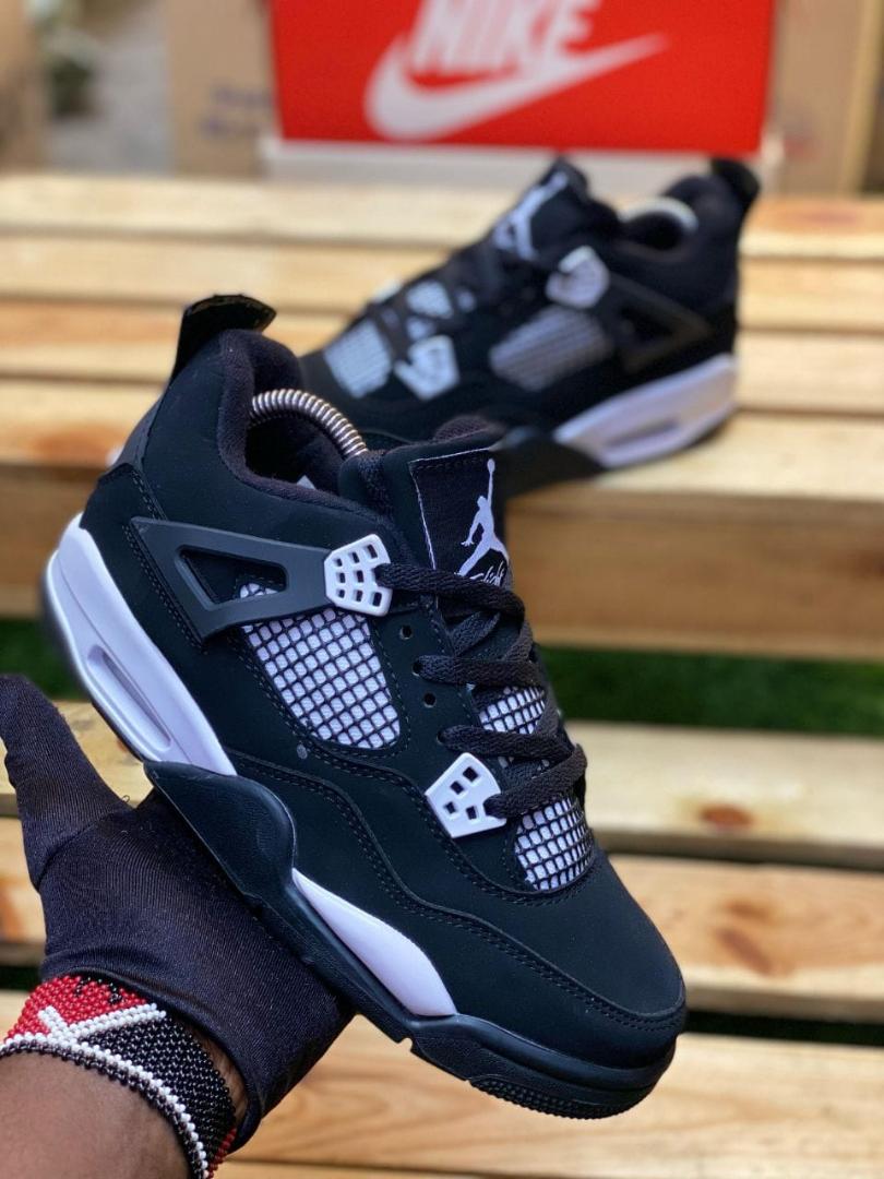 J4 black and white unisex sneakers