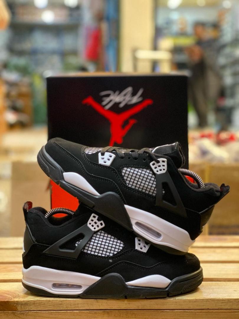 J4 black and white unisex sneakers