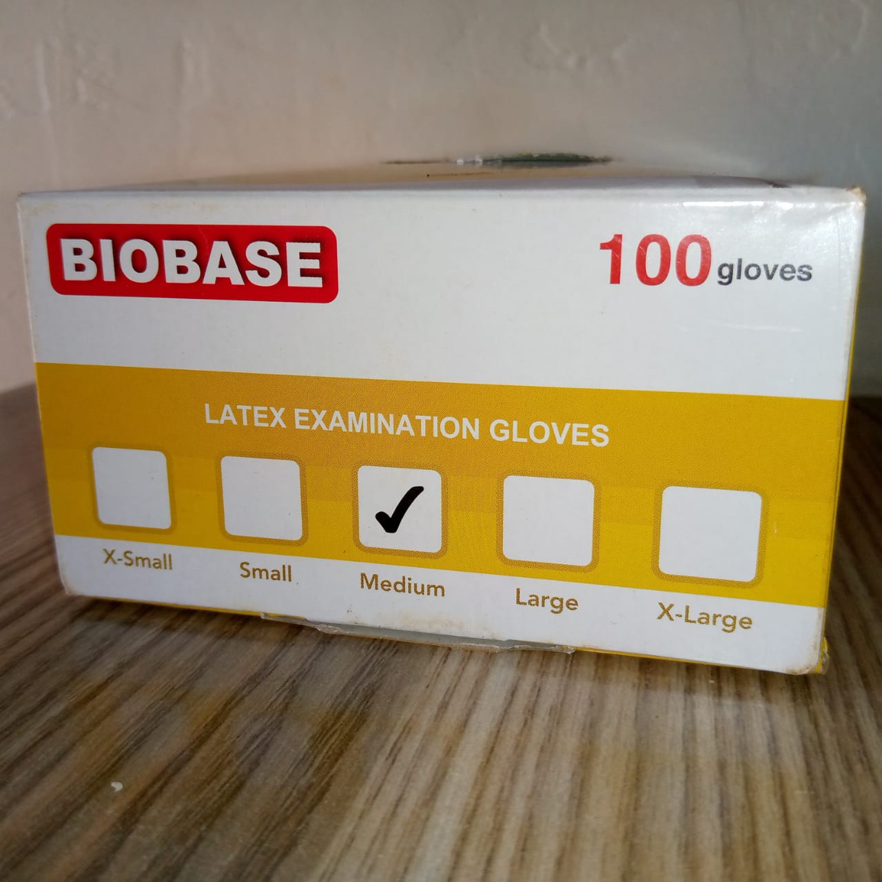 LATEX MEDICAL EXAMINATION GLOVES ,100PCS,POWDERED,SMOOTH SURFACE.
