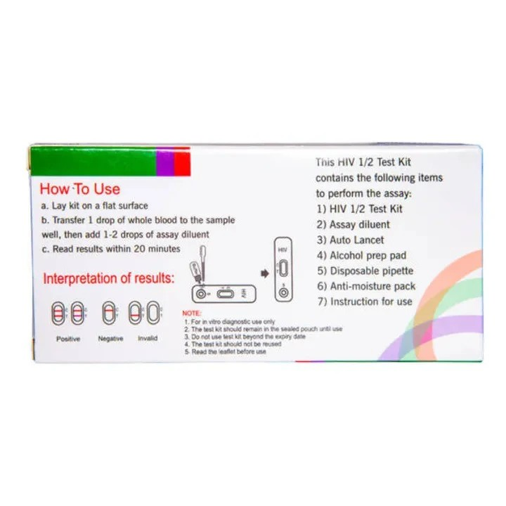 SINGLE HIV SELF TEST KIT EASY TO USE WITH HIGH ACCURACY  RESULTS
