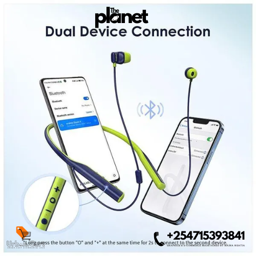 Oraimo Necklace 4 ENC Wireless Headphones – Immersive Sound & Clear Calls  ENC noise cancellation headphones Long battery life   High bass wirelBluetooth earphones Best wireless neckband headphones