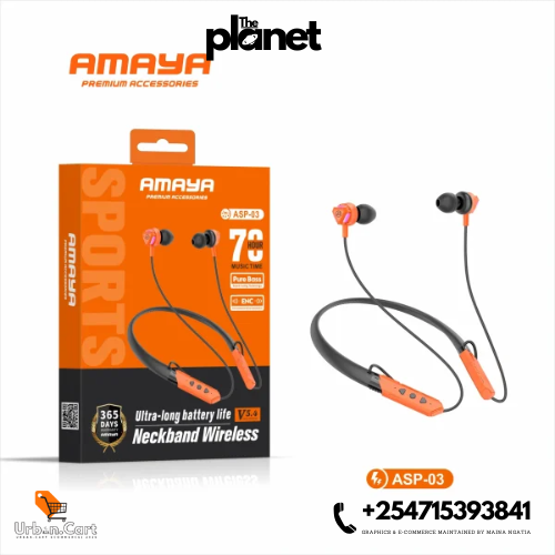 Amaya ASP-03 Sports Headphone – Colorful Lights & Hanging Neck Design Bluetooth sports neckband with LED lights
Best wireless earphones for gym and running

Long battery life Bluetooth neckband