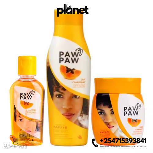 Paw Paw Body Kit with lotion, oil, and cream

Brightening skincare set for glowing skin

Pawpaw lotion, oil, and face cream for dark spots

Moisturizing and nourishing skincare essentials