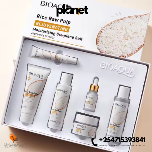 Bioaqua Rice Skincare Set – Organic & Hydrating
Brightening & Whitening Face Care with Vitamin C
Nourishing & Rejuvenating Skincare for All Skin Types
Gift set