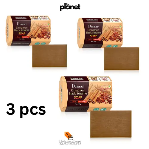 Disaar Cinnamon Sesame Soap
Deep Cleansing Black Sesame Soap
Anti-Aging Exfoliating Bar
Herbal Facial and Body Soap
Disaar Pore Cleaning Beauty Soap