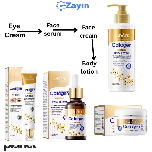 Full Collagen Care Set
All-in-One Skincare Solution

Collagen Rejuvenation Pack

Anti-Wrinkle Skin Set

Collagen Lifting Kit

Face & Body Hydration Combo
Sadoer Skin Firming Essentials
Deep Repair