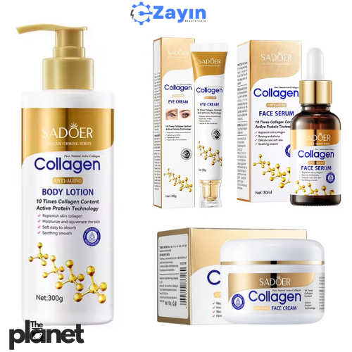Full Collagen Care Set
All-in-One Skincare Solution

Collagen Rejuvenation Pack

Anti-Wrinkle Skin Set

Collagen Lifting Kit

Face & Body Hydration Combo
Sadoer Skin Firming Essentials
Deep Repair