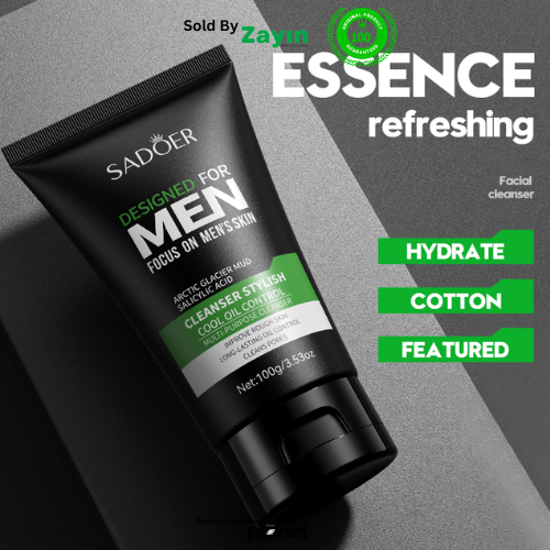 Sadoer men cleanser and mask, men facial kit, men oil control skincare, men face wash and mask set, men deep cleansing products, Sadoer men skincare, Sadoer men combo