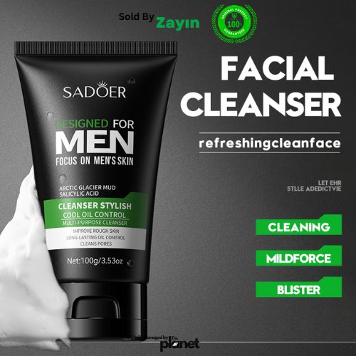 Sadoer men cleanser and mask, men facial kit, men oil control skincare, men face wash and mask set, men deep cleansing products, Sadoer men skincare, Sadoer men combo