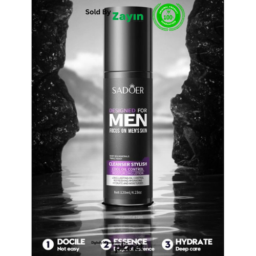Sadoer men cleanser and mask, men facial kit, men oil control skincare, men face wash and mask set, men deep cleansing products, Sadoer men skincare, Sadoer men combo