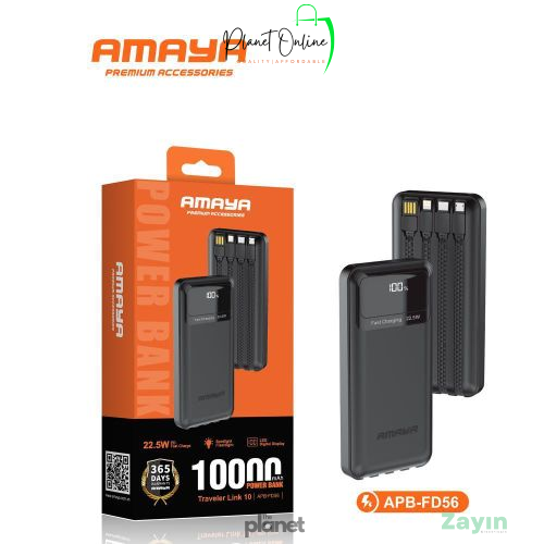 amaya power bank, 10000mah power bank, 22.5w fast charging power bank, portable charger kenya, fast charge powerbank, black power bank,Super Fast Charging Power Bank Kenya
Portable Charger 10000mAh