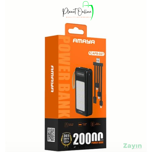 amaya power bank, 20000mah power bank, power bank with cables, fast charging power bank, portable charger kenya, travel power bank
Fast Charging Power Bank Kenya
Portable Charger 20000mAh
