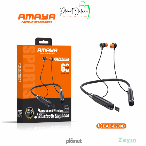 magnetic neckband earphones, wireless neckband headphones, bluetooth in ear earphones, sports bluetooth earphones, magnetic earphones kenya
Amaya EAB-E200D Magnetic In-ear Wireless Neckband Headphones