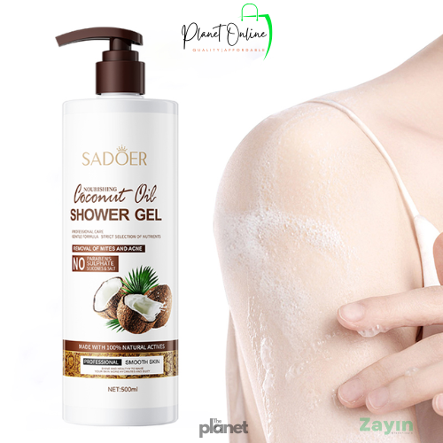 coconut body wash, amino acid body wash, moisturizing shower gel, nourishing body wash, gentle cleanser kenya, coconut shower gel, body wash for dry skin, SADOER Coconut oil Shower gel