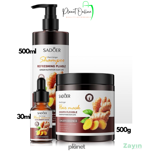 SADOER Ginger Hair Care 3PCS
Ginger Hair Treatment Set
SADOER Ginger Conditioner Set
Ginger Hair Mask Treatment
Hair Repair Ginger Set
SADOER Hair Care Products
ginger conditioner hair mask