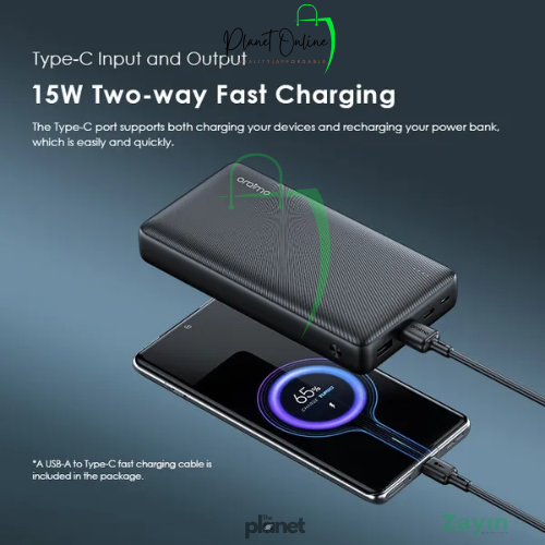 Oraimo power bank, Traveler 15 Flash power bank, 20000mAh power bank, fast charging power bank, dual USB power bank, portable power bank, phone power bank, tablet power bank, USB power bank,