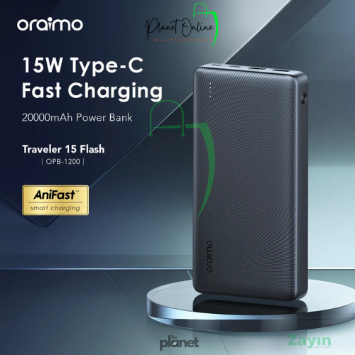 Oraimo power bank, Traveler 15 Flash power bank, 20000mAh power bank, fast charging power bank, dual USB power bank, portable power bank, phone power bank, tablet power bank, USB power bank,
