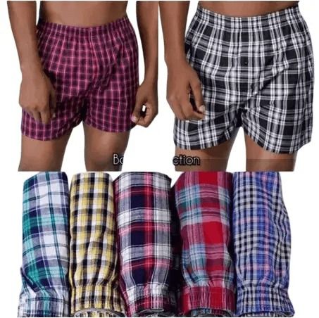 3 Pieces Men’s Free Size Boxer Briefs – Breathable Stretch Cotton Underwear for Daily Comfort