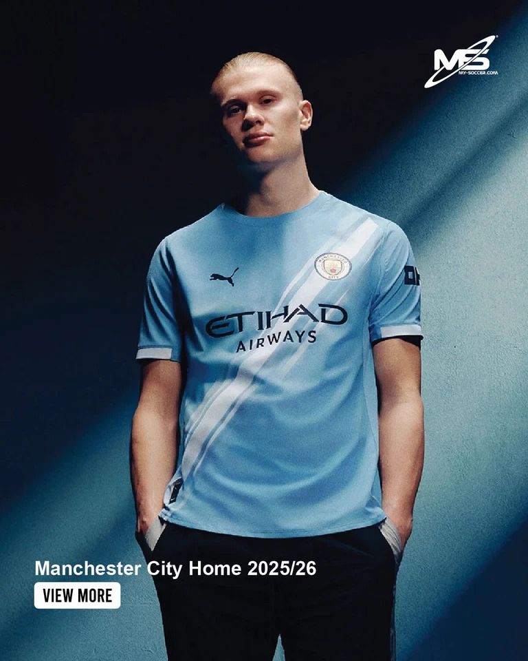 Manchester City Home Jersey 2024/2025 – Men’s Football T-Shirt | Breathable Sportswear Fan Kit | Short Sleeve Polyester Tee (M–XL)
