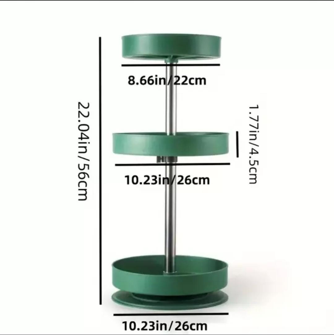 3 Tier Rotating Shelving – Mega Capacity Spice Rack + Flash Deal Discount

Perfect for Kitchen Bottles, Sauces & Seasonings | 360° Turntable Organizer