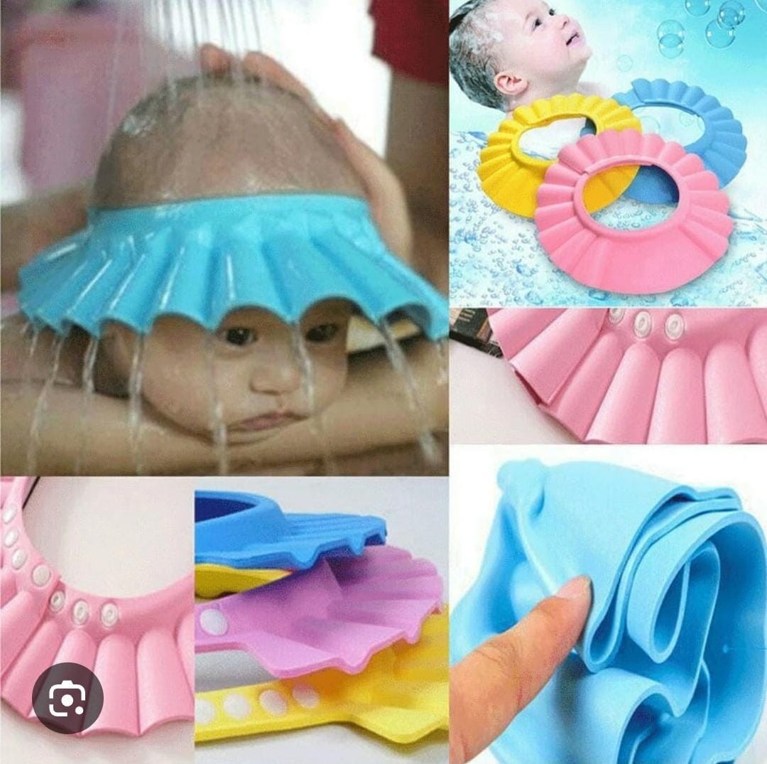 Light Baby Shampoo Cap – Soft Adjustable Bath Hat for Kids, Gentle Hair Wash Protector WITHOUT Ear Guard, Comfortable & Leak-Free